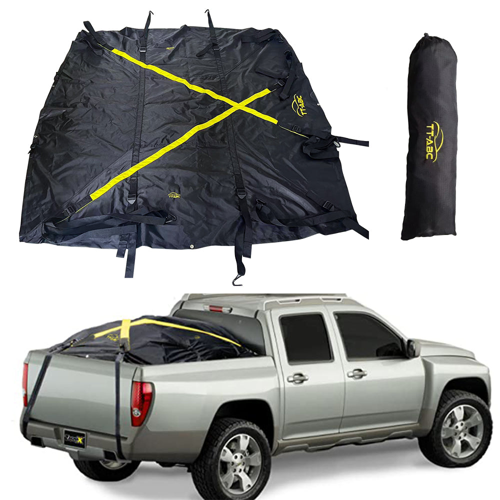 tarp for pickup truck bed Heavy Duty Truck Bed Tarp 6'x6' – Waterproof Cargo Net Cover 73"x73" with Adjustable Tightness
