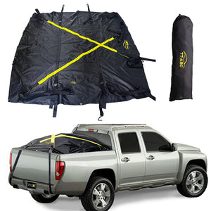 Heavy Duty Truck Bed Tarp 6'x6' – Waterproof Cargo Net Cover 73"x73" with Adjustable Tightness for Truck Bed Trailers – Durable Upgrade Version - TT-ABC