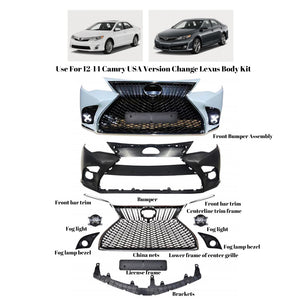 TT-ABC Front Body Kit for 2012–2014 Toyota Camry (Lexus-Style Conversion) - TT-ABC