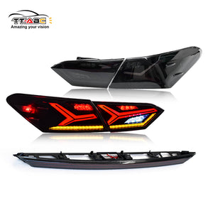Smoke LED Tail Lights + Trunk set for 2018-2024 Toyota Camry Rear Lamp Assembly-TT-ABC-TT-ABC