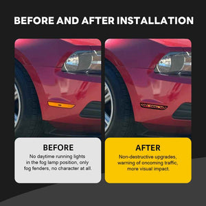 TT-ABC Led side lights 2pcs for 2010-2014 Ford Mustang Front Bumper Side Marker Light