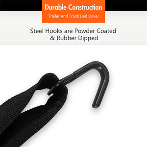 Heavy Duty Truck Bed Tarp 6'x6' – Waterproof Cargo Net Cover 73"x73" with Adjustable Tightness for Truck Bed Trailers – Durable Upgrade Version - TT-ABC