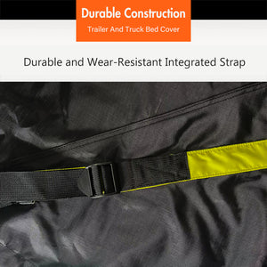 Heavy Duty Truck Bed Tarp 6'x6' – Waterproof Cargo Net Cover 73"x73" with Adjustable Tightness for Truck Bed Trailers – Durable Upgrade Version - TT-ABC