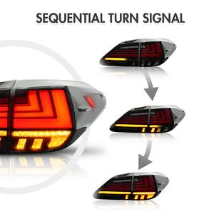 TT-ABC LED Tail Lights for 2009-2015 Lexus RX350 RX450 Rear Lamps Assembly - TT-ABC