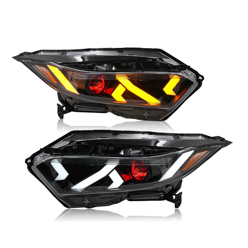 TT-ABC Devil Eye Led Headlights for 2019-2022 Honda HRV 4-door Front Lamps - TT-ABC