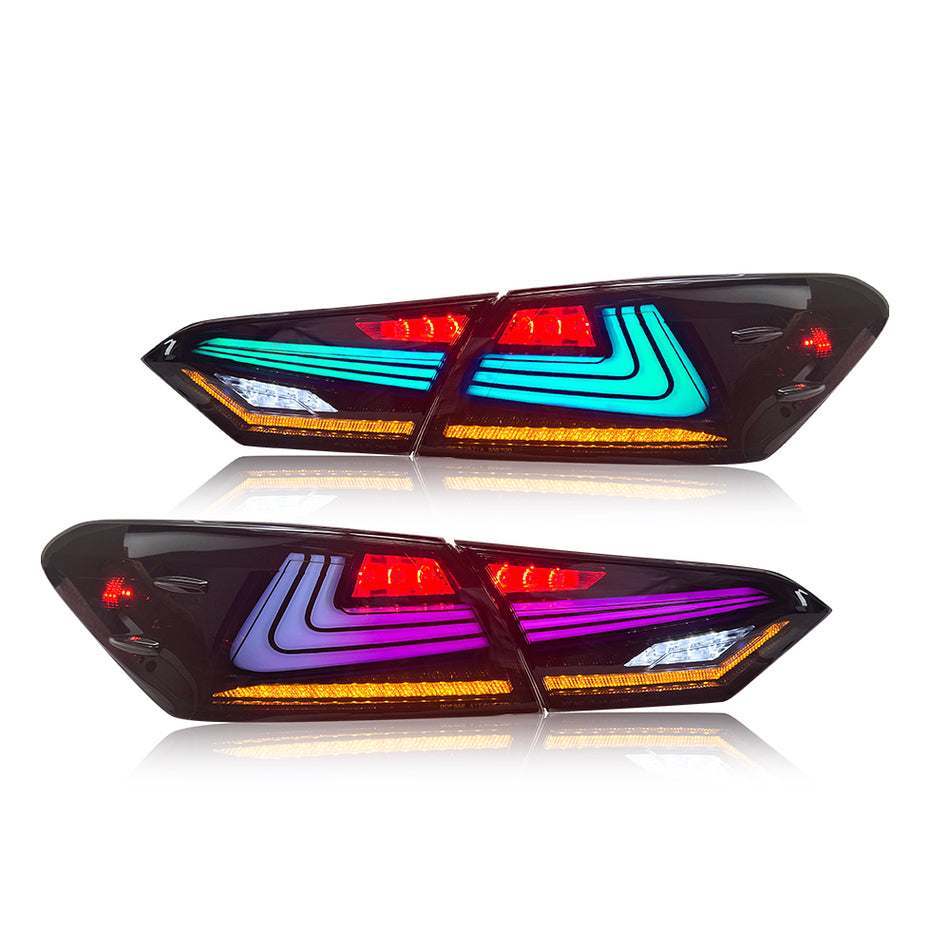 RGB Led Tail Lights For 2018-2024 Toyota Camry LE/SE/XLE/XSE/TRD
