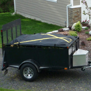 Heavy Duty Truck Bed Tarp 6'x6' – Waterproof Cargo Net Cover 73"x73" with Adjustable Tightness for Truck Bed Trailers – Durable Upgrade Version - TT-ABC