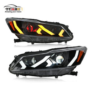 TT-ABC LED Headlight for 2016-2017 Honda Accord Sedan HeadLamps Assembly (Demon Eye)-TT-ABC-TT-ABC