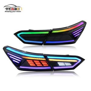 New RGB Tail Lights For 2018-2024 Toyota Camry 8th Gen Rear Lamp Assembly-TT-ABC-TT-ABC