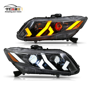 TT-ABC Demon Eye Headlights for 2012-2015 Honda Civic 9th Gen Projector Front Lamp Assembly-TT-ABC-TT-ABC