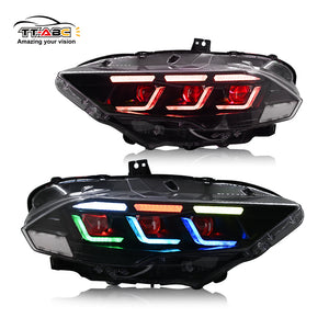 TT-ABC RGB Headlight For 2018-2023 Ford Mustang S650 Projector Front Lamp Assembly-TT-ABC-TT-ABC