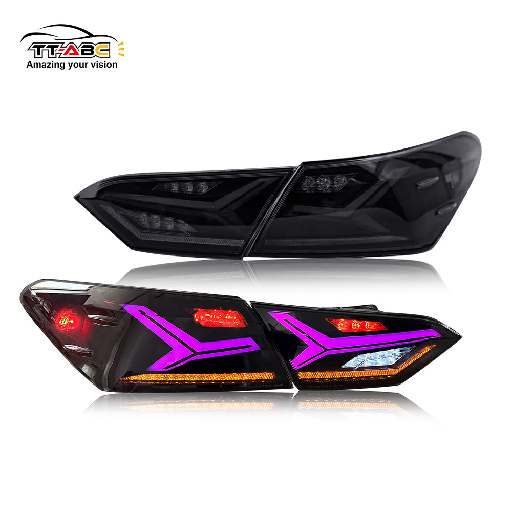 RGB LED Tail Lights For 2018-2024 Toyota Camry 8th Gen Rear Lamp Assembly-TT-ABC-TT-ABC