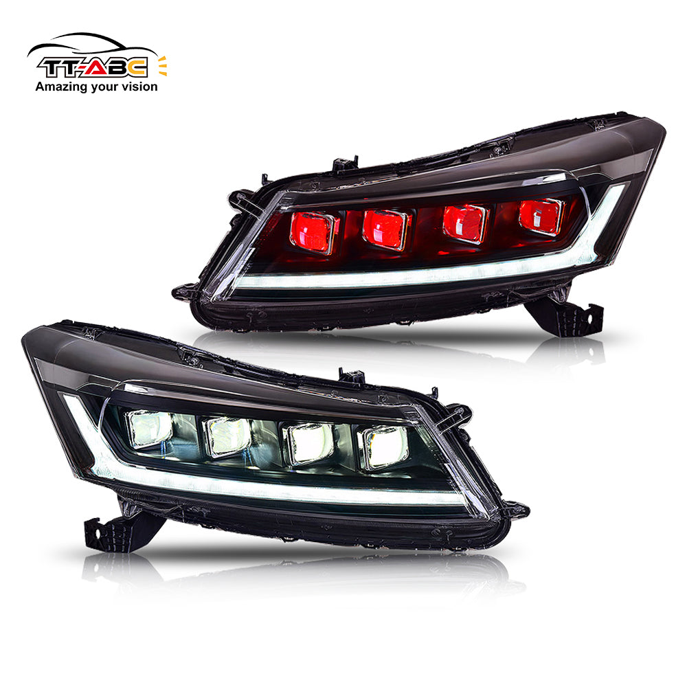 LEDヘッドライト2008-2012ホンダアコードMK8 DRLシーケンシャルターン