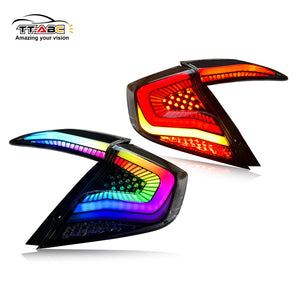 TT-ABC RGB Tail Lights for 2016-2021 Honda Civic 10th Gen Tail Lights for Civic Sedan Only-TT-ABC-TT-ABC