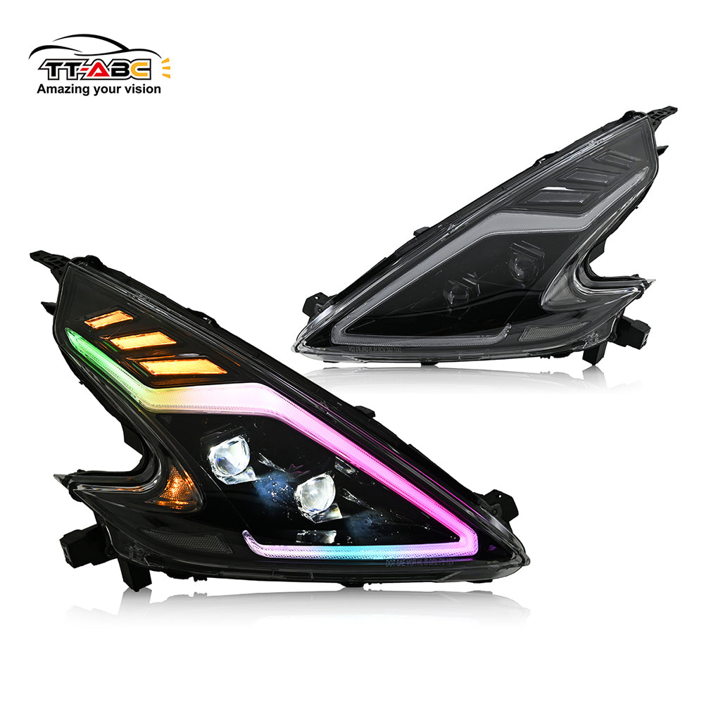 TT-ABC RGB ヘッドライト 2008-2020 日産 370z フェアレディ Z34 用