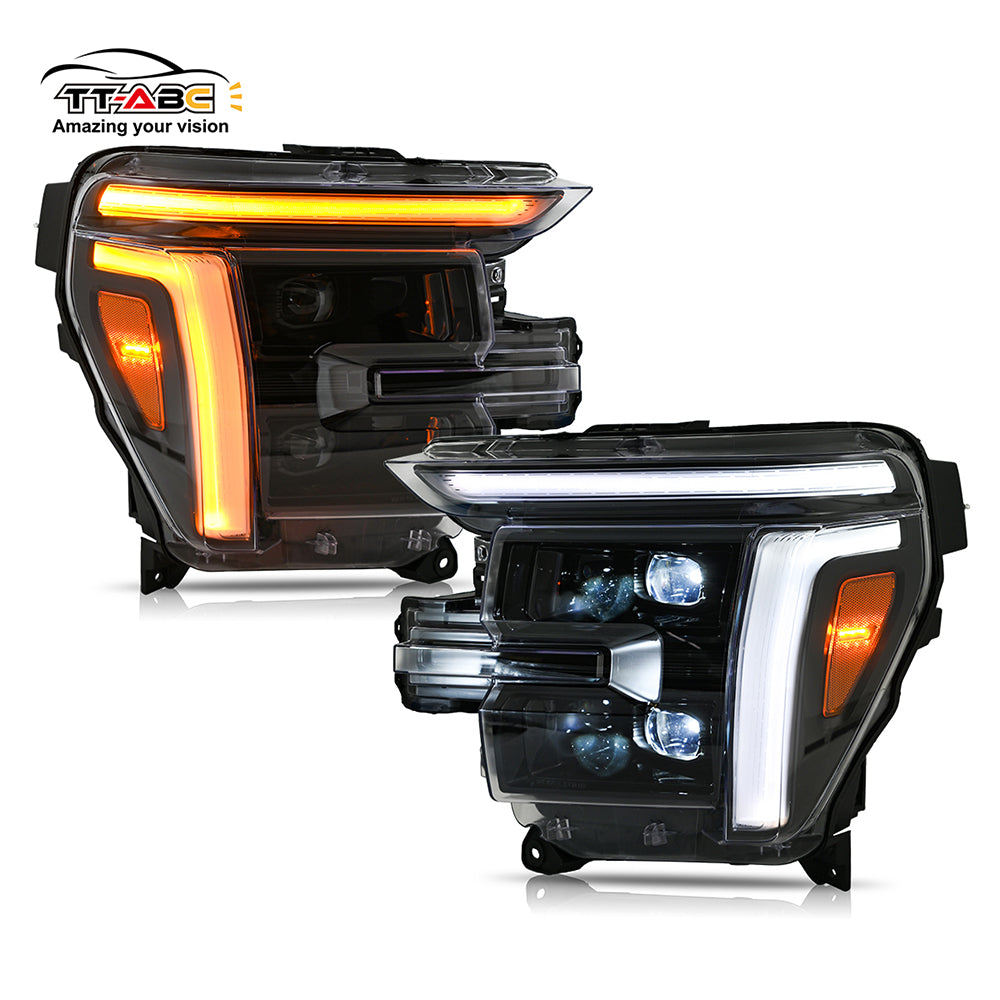 TT-ABC LED Headlights for 2024-2026 Ford F150 F-150 Lariat King Ranch Platinum Raptor Front Lamp Assembly