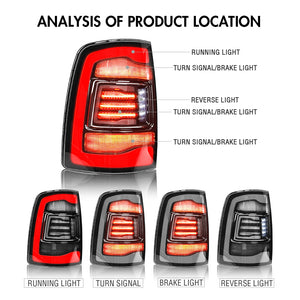 TT-ABC Led Tail Lights Assembly For 2009-2018 Dodge Ram 1500,2013-2018 Ram 1500 2500 - TT-ABC