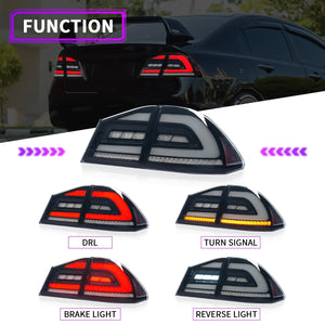 TT-ABC Led Tail Lights for 2006-2012 Honda Civic FD1,FD2 Type-R - TT-ABC