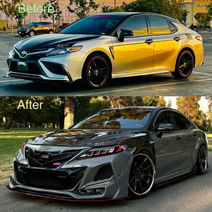 TT-ABC New RGB Headlights For 2018-2024 Toyota Camry LE SE XLE XSE TRD (Quad Projectors Headlights)-TT-ABC-TT-ABC