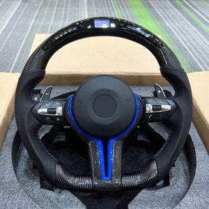 Carbon Fiber Perforated Led Steering Wheel for BMW F91 F90 F35 F30 F32 F10 F20 F07 F01 E46 E60 E90 M3 M5 Steering Wheel - TT-ABC
