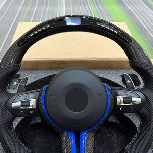 Carbon Fiber Perforated Led Steering Wheel for BMW F91 F90 F35 F30 F32 F10 F20 F07 F01 E46 E60 E90 M3 M5 Steering Wheel - TT-ABC