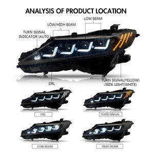 Demon Eye Headlights For 2018-2024 Toyota Camry LE SE XLE XSE TRD (Quad Projectors Headlights) - TT-ABC