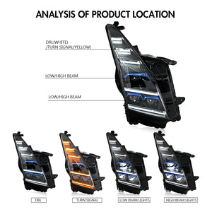 TT-ABC Led Headlight For 2013-2019 Cadillac ATS ATS-L Headlight Assembly - TT-ABC