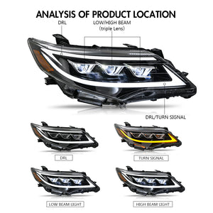 TT-ABC New LED Headlight for 2012-2014 Toyota Camry Headlight Assembly - TT-ABC