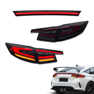 TT-ABC Led Tail Lights for 2022-2024 11th Gen Honda Civic Hatchback/Type-R - TT-ABC