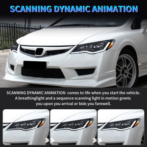 TT-ABC Led Headlight for 2006-2012 Honda Civic FD1,FD2 Type-R - TT-ABC