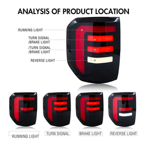 TT-ABC Led Tail Lights for 2022-2024 Ford Maverick XL XLT Taillights Assembly Smoked Lens - TT-ABC