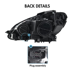 TT-ABC Led Headlight for 2008-2011 Mercedes-benz W204 C-Class C300 LED Sequential Projector Headlights - TT-ABC