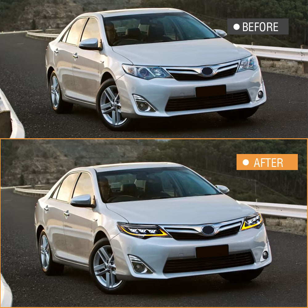 TT-ABC New LED Headlight for 2012-2014 Toyota Camry Headlight Assembly - TT-ABC