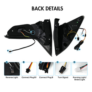 TT-ABC Led Tail Lights for 2016-2019 Honda HRV Animation Smoke Rear Lamp Assembly - TT-ABC