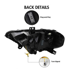 TT-ABC Carbon Fiber LED Headlight for 2018-2023 Ford Mustang S650 Projector Front Lamp Assembly