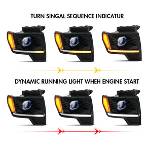 TT-ABC Led Projector Headlights for 2009-2014 Ford F-150 Led Headlight Assembly-TT-ABC-TT-ABC
