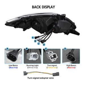 TT-ABC LED Headlights for 2011-2013 Toyota Corolla Headlamp Assembly - TT-ABC