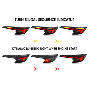 TT-ABC Led Tail Light for 2020-2024 Toyota US Corolla Hatchback Rear Lamp Assembly - TT-ABC