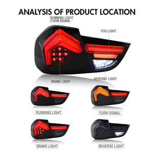 TT-ABC Led Tail light for 2009-2012 BMW 3-Series E90/E91 320i/323i/325/330/335 Smoked LED Tail Light - TT-ABC