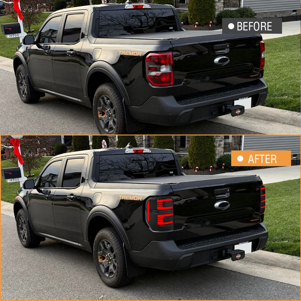 TT-ABC Led Tail Lights for 2022-2024 Ford Maverick XL XLT Taillights Assembly - TT-ABC