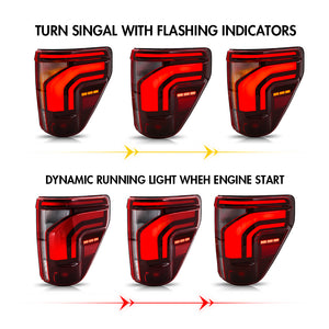 TT-ABC LED Tail Lights For Ford F150 2020-2025 Turn Signals Brake Lamps - TT-ABC