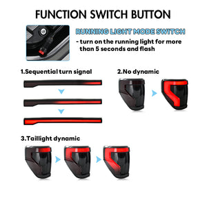 TT-ABC LED Tail Lights for 2009-2014 Ford F-150 F150 Tail Light - TT-ABC