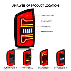 TT-ABC Led Tail Lights for 2002-2006 Dodge Ram 1500,2003-2006 Ram 2500 3500 Sequential Signal Tail Lamp - TT-ABC