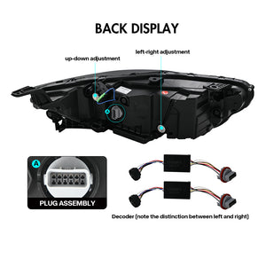 TT-ABC Led Headlight for 2023-2025 Honda Accord Sedan HeadLamps Assembly (Demon Eye) - TT-ABC