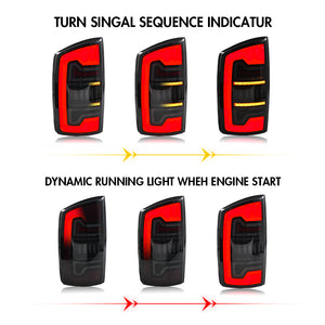 TT-ABC Led Tail Lights for 2002-2006 Dodge Ram 1500,2003-2006 Ram 2500 3500 Sequential Signal Tail Lamp - TT-ABC