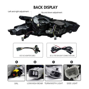 TT-ABC Carbon Fiber LED Headlights for 2018-2024 Toyota Camry 8th Gen Headlight Assemby