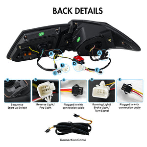 TT-ABC LED Tail Lights for Lexus ES350 ES330 2007-2012 Rear Lamps Assembly - TT-ABC