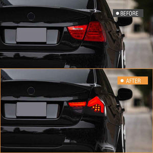 TT-ABC Led Tail light for 2009-2012 BMW 3-Series E90/E91 320i/323i/325/330/335 Smoked LED Tail Light - TT-ABC