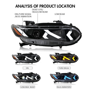TT-ABC LED Headlight for 2018-2022 Honda Accord Sedan HeadLamps Assembly - TT-ABC