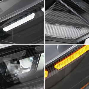 TT-ABC Carbon Fiber LED Headlight for 2018-2023 Ford Mustang S650 Projector Front Lamp Assembly